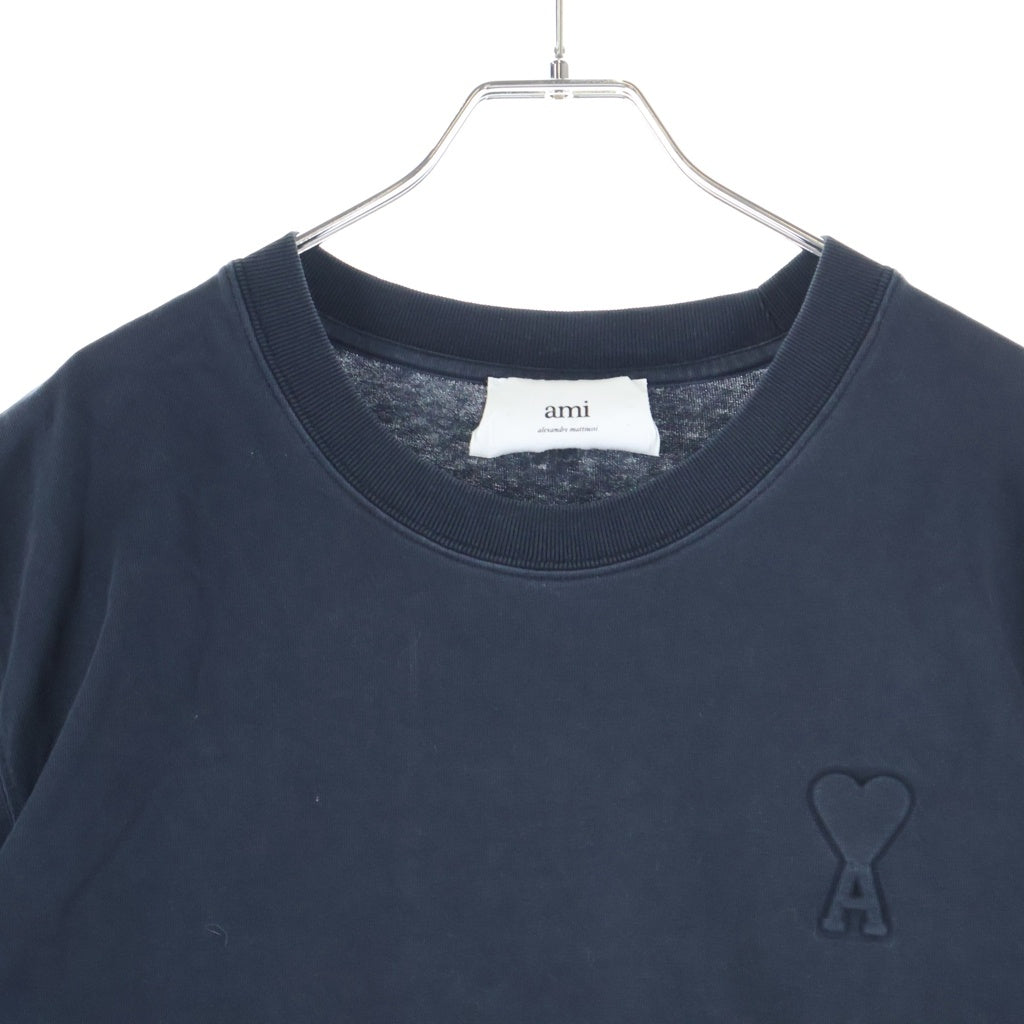 ami paris(アミパリス) ロゴ Tシャツ 半袖 カットソー コットン ネイビー