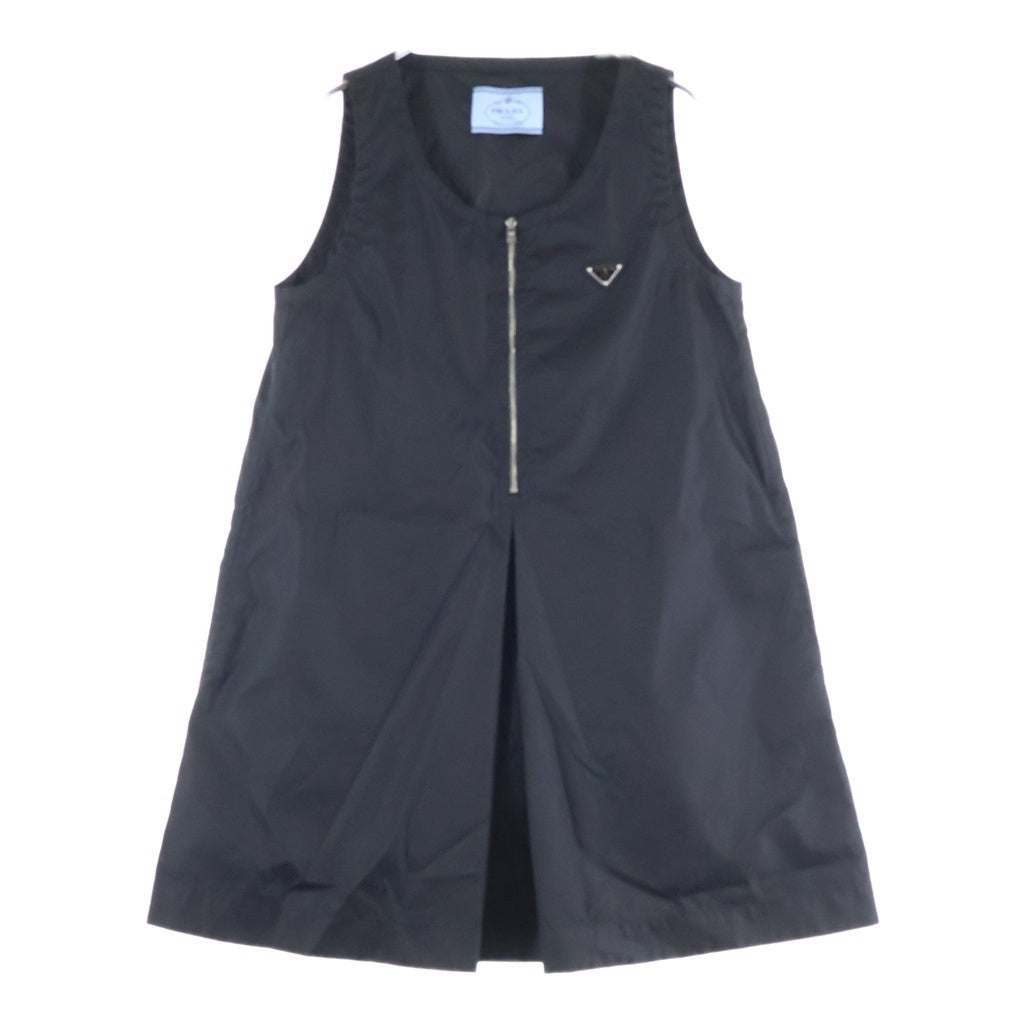 PRADA(プラダ) リナイロン トライアングルロゴ ノースリーブ ワンピース ブラック 230739 S000 1WQ8 レディース