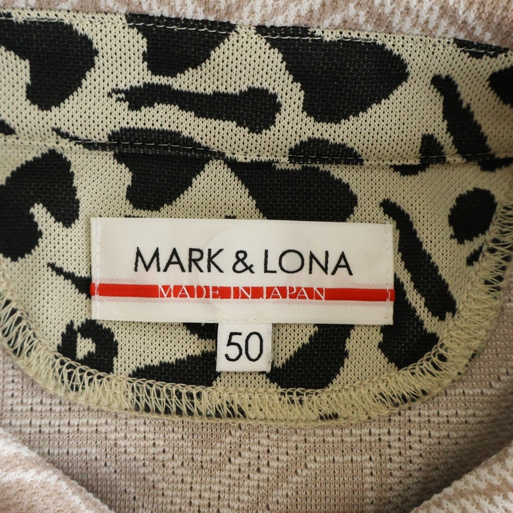MARK&LONA(マークアンドロナ) ドミナント メッシュ ポロシャツ Tシャツ 半袖 ポリエステル ピンクベージュ