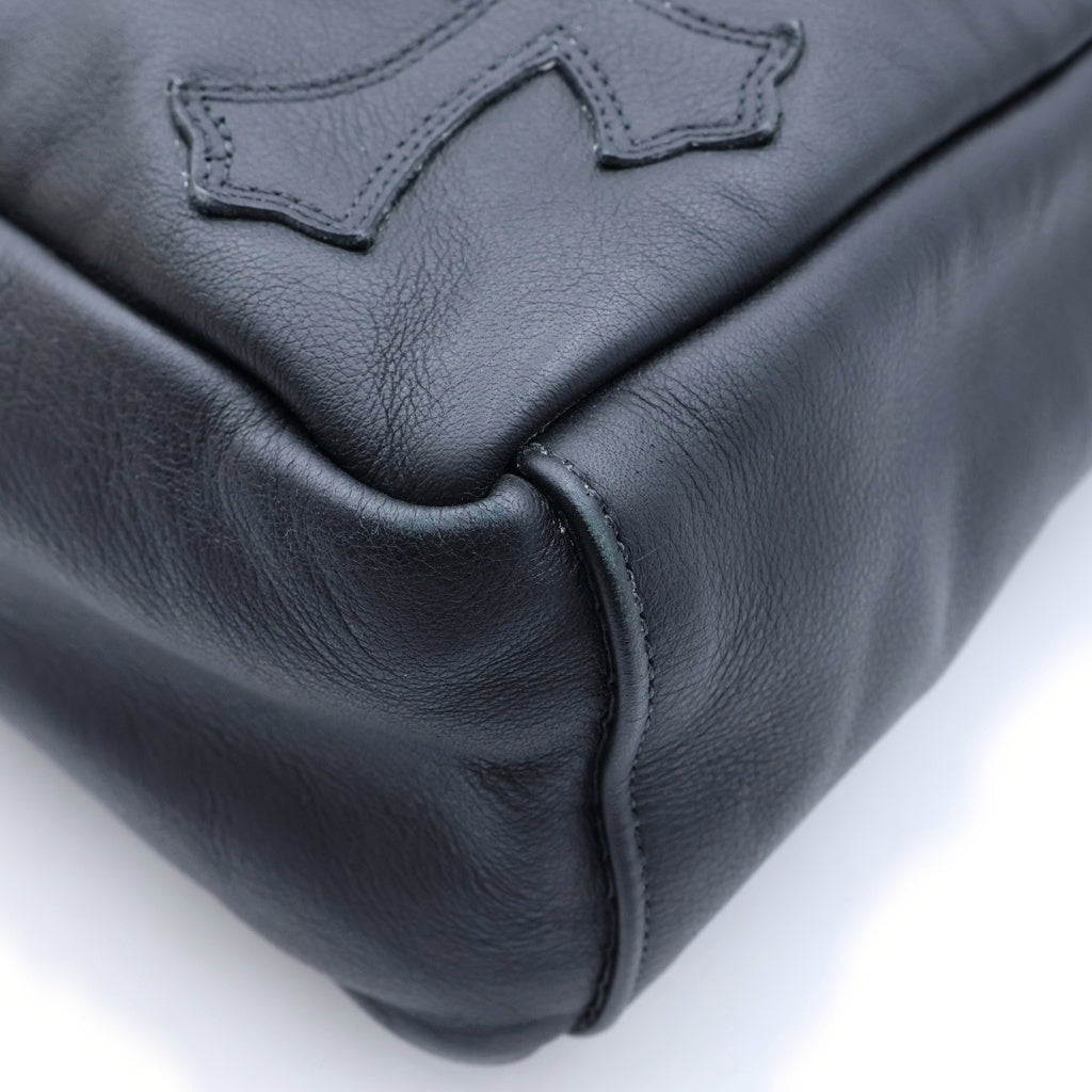 CHROME HEARTS(クロムハーツ) TOTE BAG POCKET 4 CROS PATCH 4ポケット クロスパッチ付き レザートートバッグ ブラック