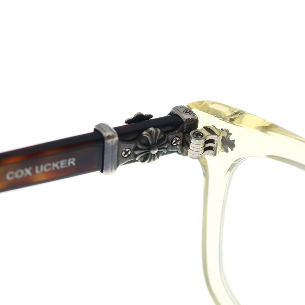 CHROME HEARTS(クロムハーツ) COX UCKER CHクロステンプルウェリントンサングラス アイウェア ブラウンフレーム クリアレンズ