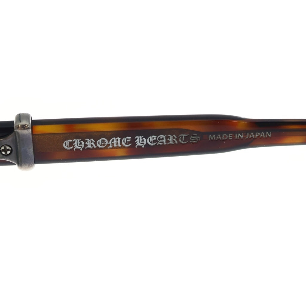 CHROME HEARTS(クロムハーツ) COX UCKER CHクロステンプルウェリントンサングラス アイウェア ブラウンフレーム クリアレンズ