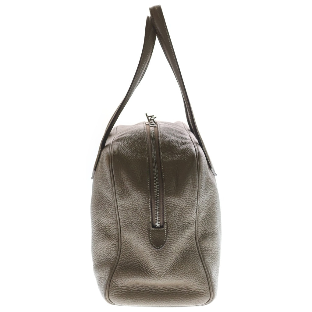 HERMES(エルメス) ヴィクトリア35 ハンドバッグ ボストンバッグ ブラウン エトゥープ トリヨン レザー C刻印 シルバー金具 レディース