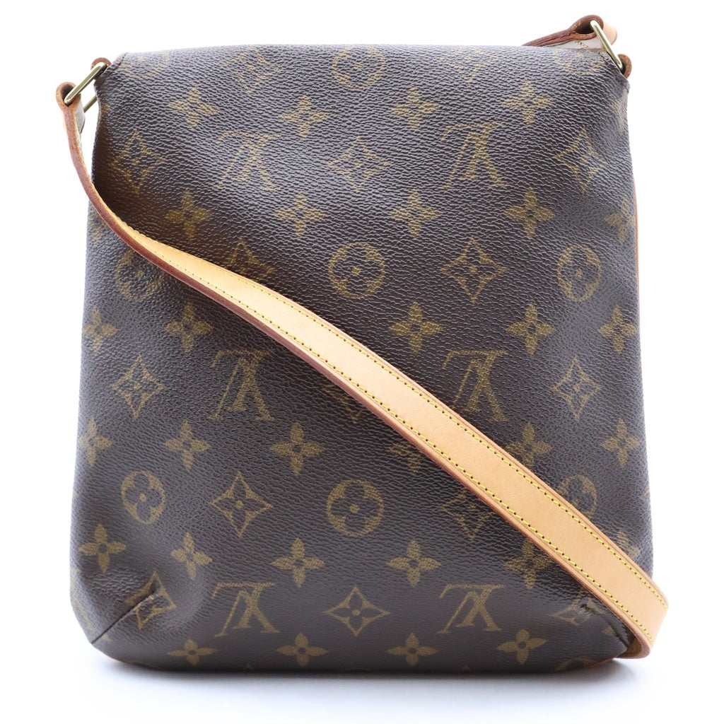LOUIS VUITTON(ルイヴィトン) モノグラム ミュゼットサルサ ショルダーバッグ ブラウン レザー×PVC M51258 ゴールド金具