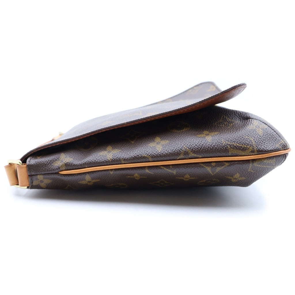 LOUIS VUITTON(ルイヴィトン) モノグラム ミュゼットサルサ ショルダーバッグ ブラウン レザー×PVC M51258 ゴールド金具