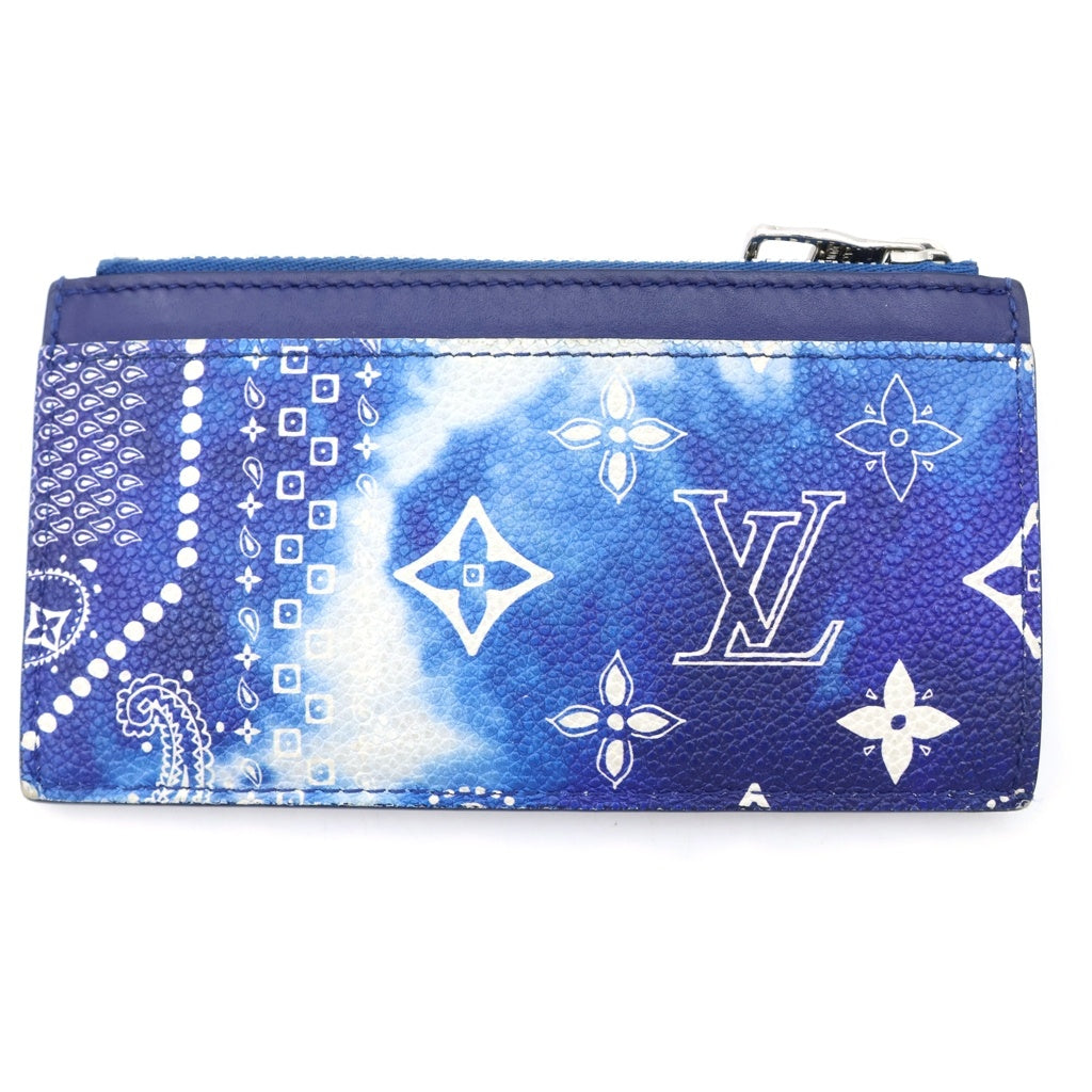 LOUIS VUITTON(ルイヴィトン) モノグラムバンダナ カードケース ホルダー ブルー M81432 ICタイプ レディース