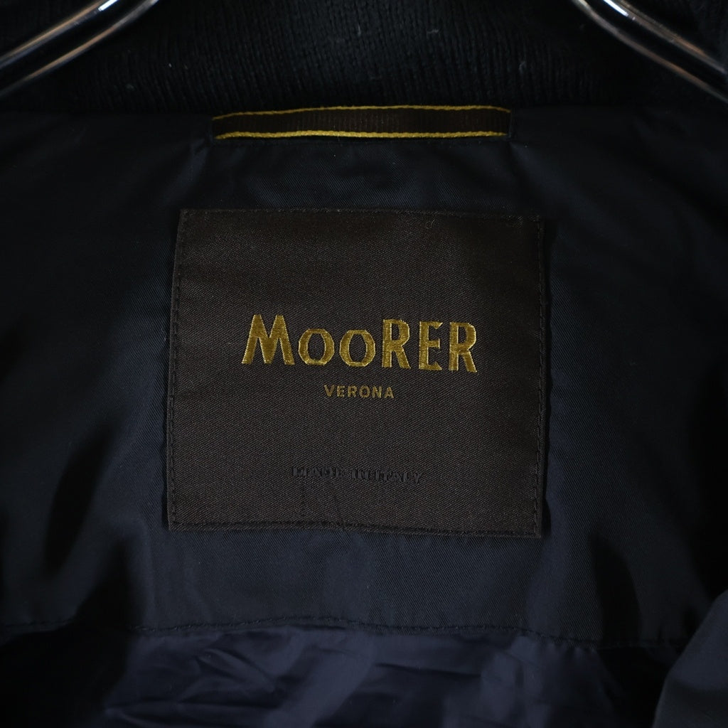 MOORER(ムーレー) FIRE-WK ファイヤー フーデッド ダウンベスト ブラック ナイロン