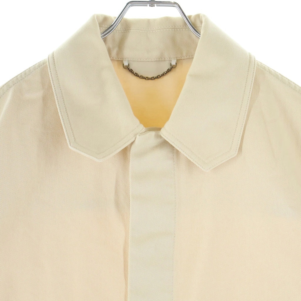 LOUIS VUITTON(ルイヴィトン) 23SS Work Shirt エンボスLVロゴ ワーク 半袖デニムジャケット アイボリー RM231Q TZ0 H0S46W