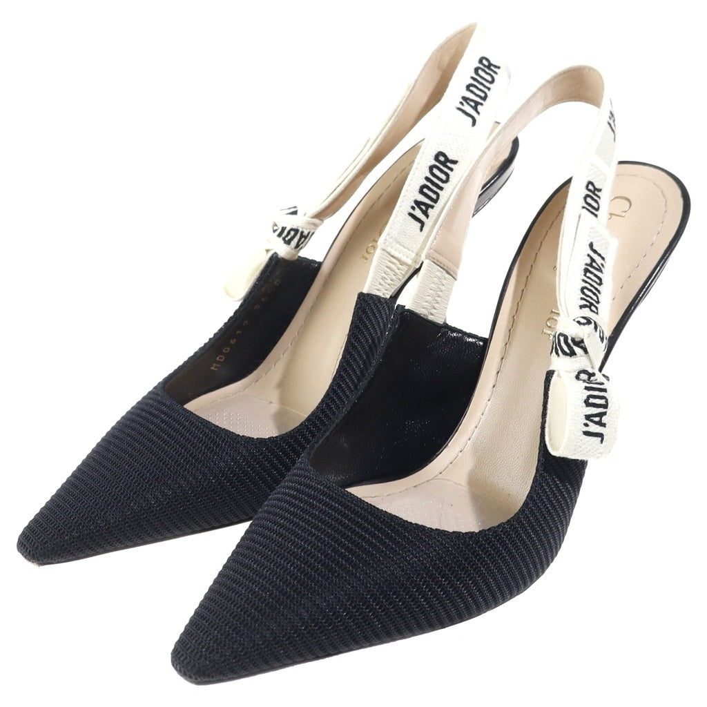 Christian Dior(クリスチャンディオール) J'Adior スリングバック パンプス ブラック×ベージュ