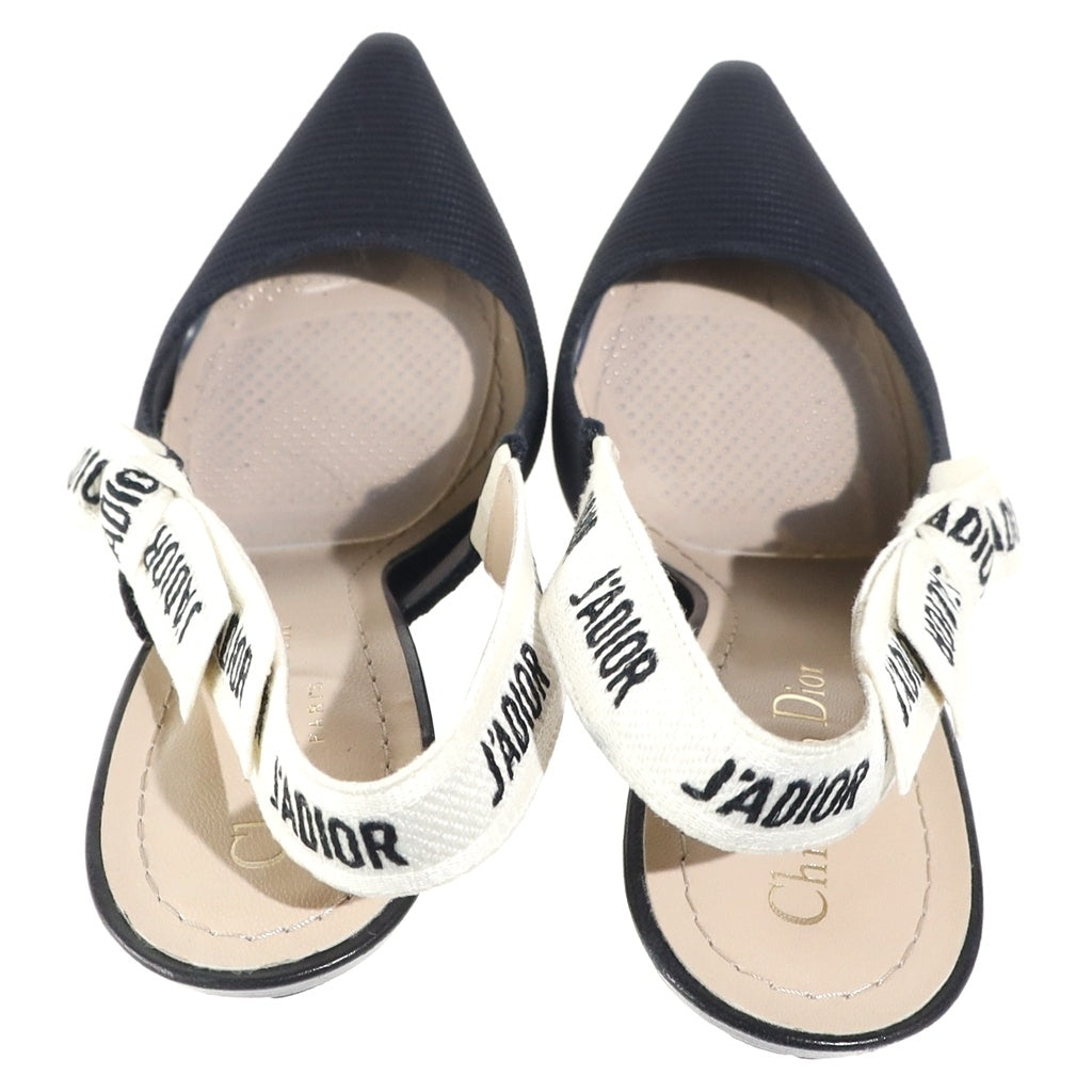 Christian Dior(クリスチャンディオール) J'Adior スリングバック パンプス ブラック×ベージュ