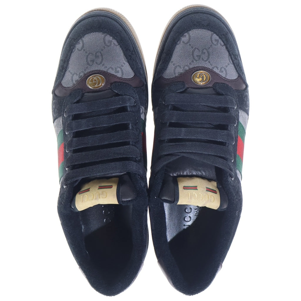 GUCCI(グッチ) GGキャンバス シェリーライン スクリーナー スニーカー ブラック/グレー 857889