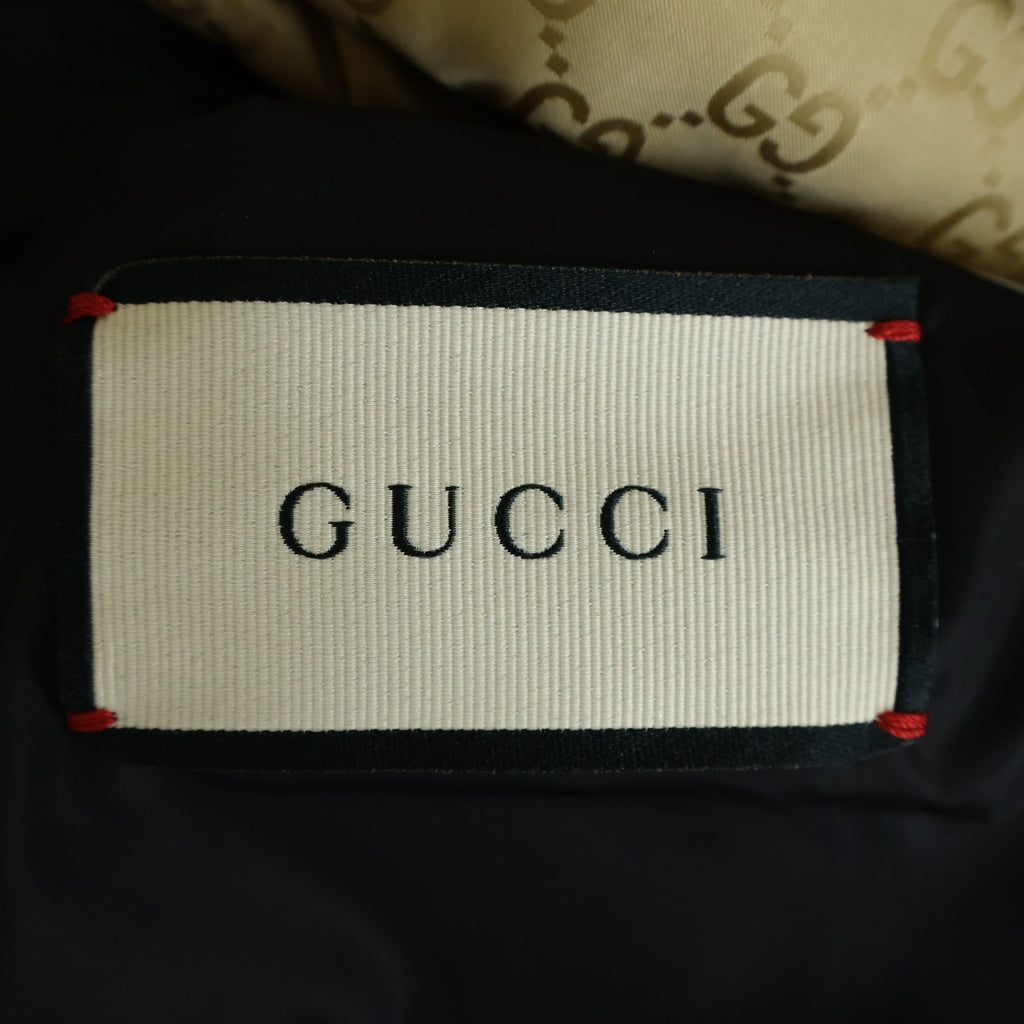GUCCI(グッチ) GG ロングダウンジャケット ブルー/ベージュ 590744
