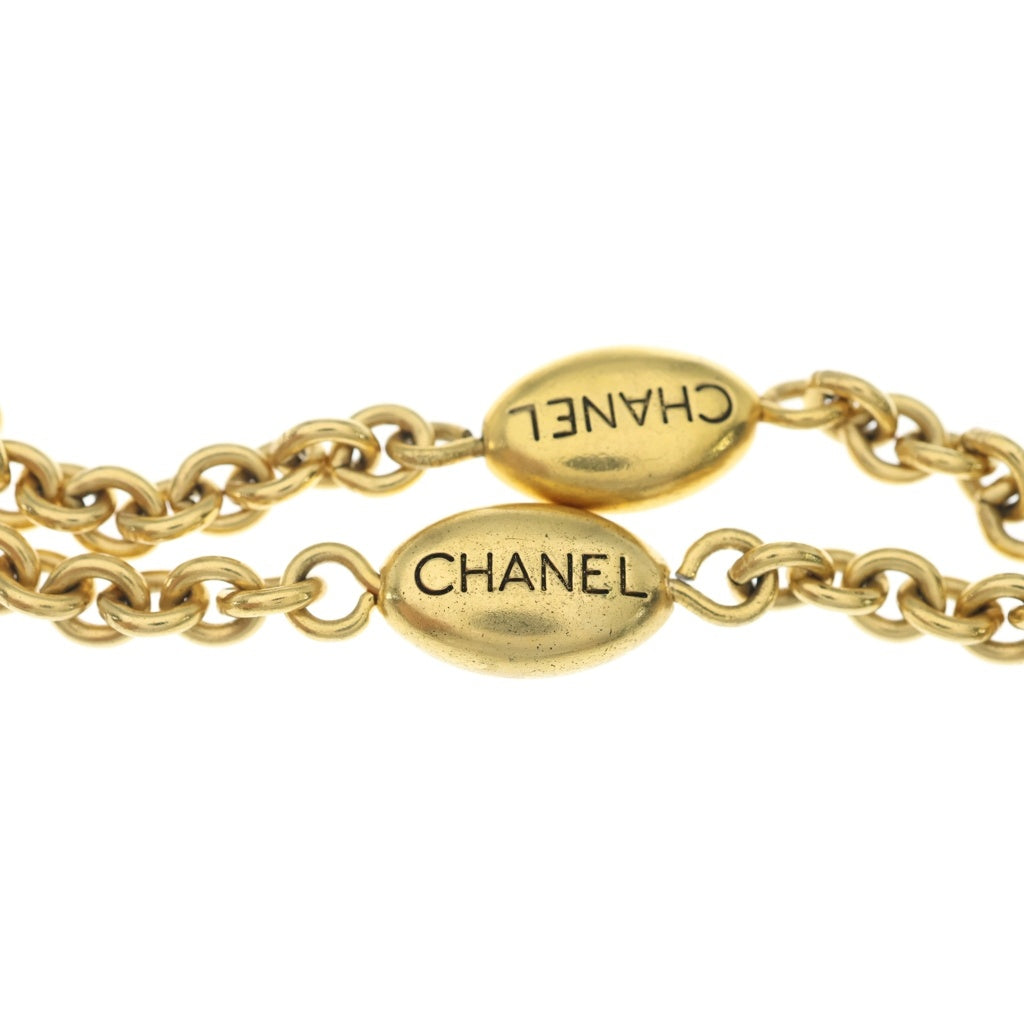 CHANEL(シャネル) グリポア マルチカラーストーン ロングチェーンネックレス ゴールド×レッド×グリーン 94A レディース