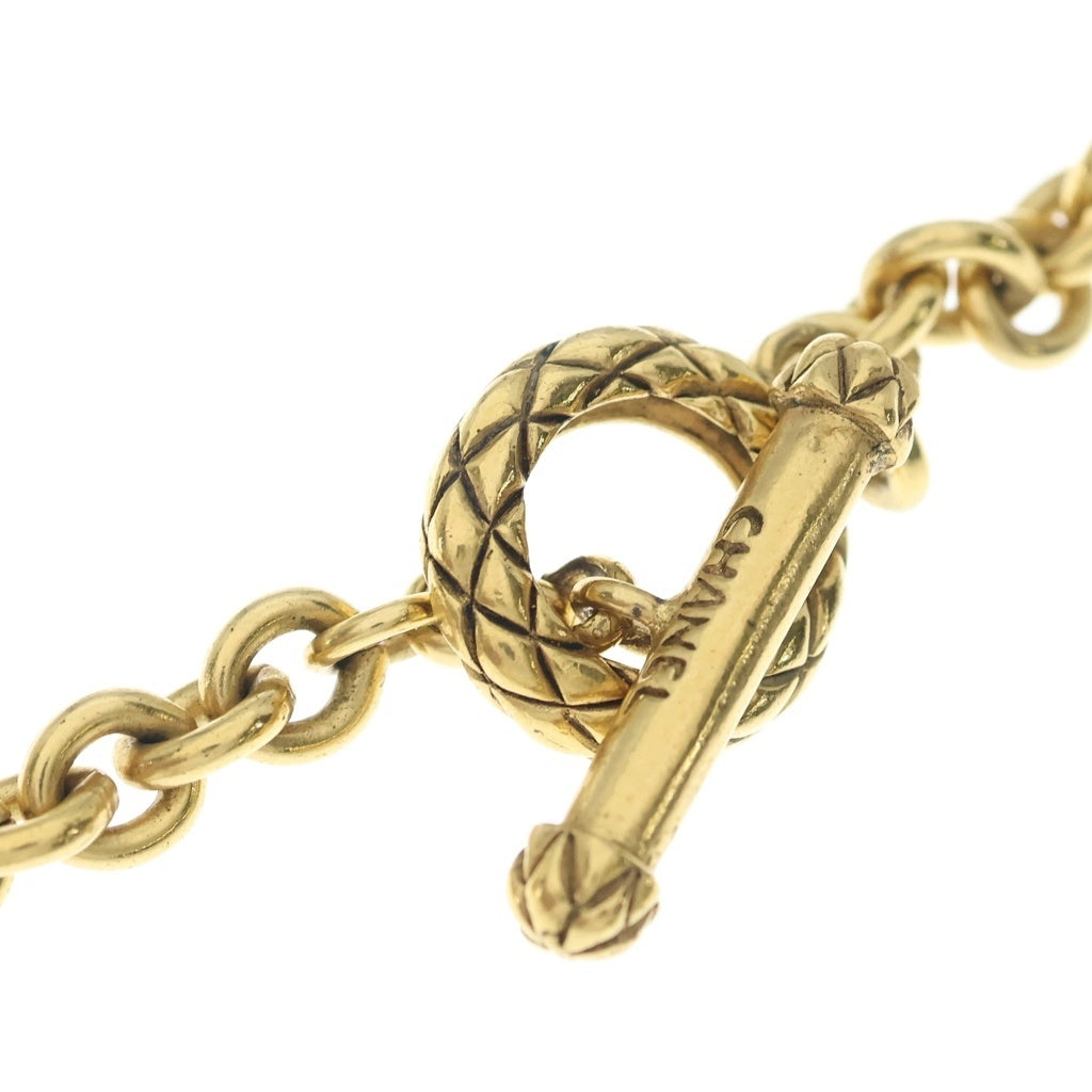 CHANEL(シャネル) グリポア マルチカラーストーン ロングチェーンネックレス ゴールド×レッド×グリーン 94A レディース