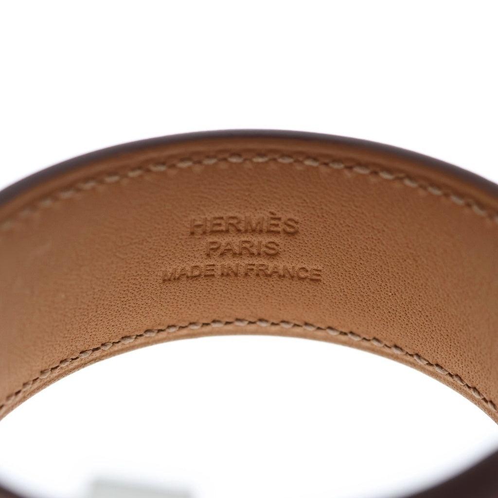 HERMES(エルメス) コリエドシアン ゴールド レザー シルバー金具 W刻印 レディース