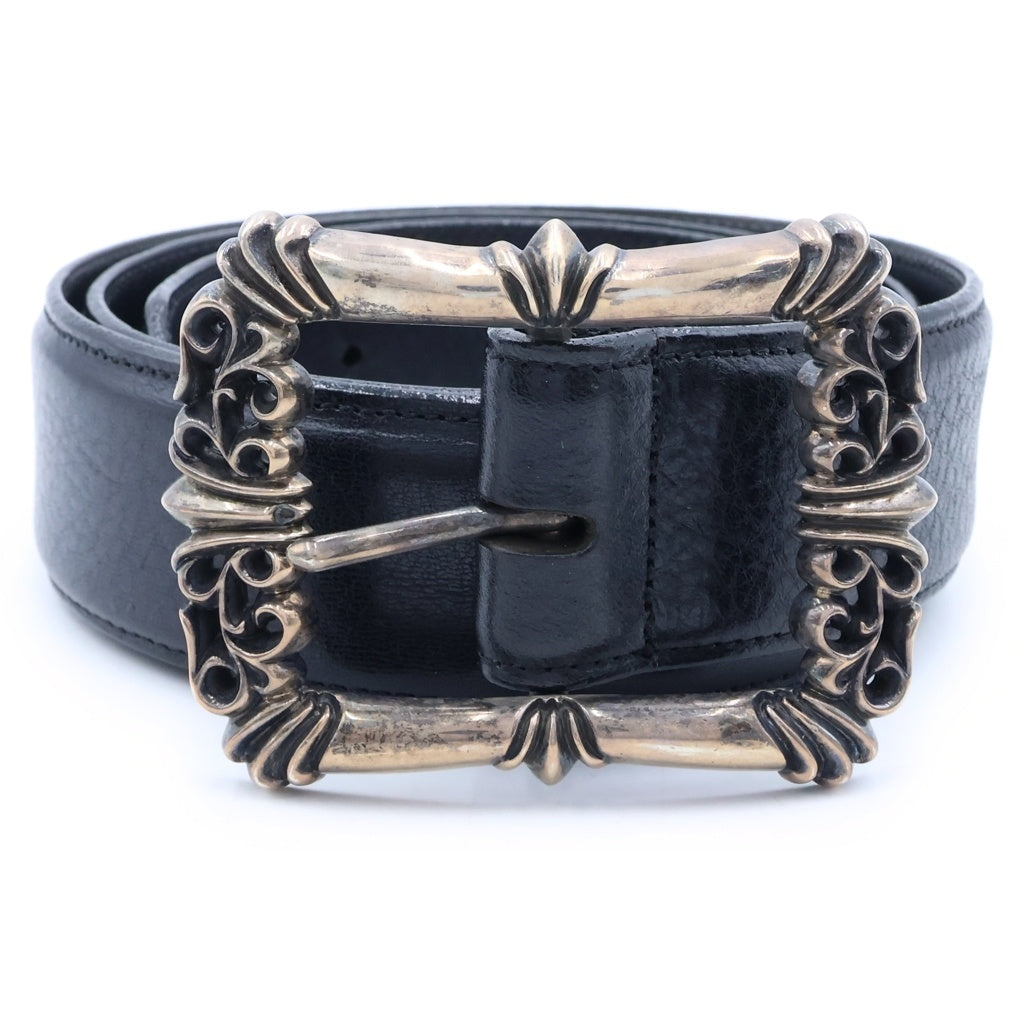 CHROME HEARTS(クロムハーツ) BLT FILIGREE OTJ フィリグリーOTJバックル レザーベルト シルバー BCA355