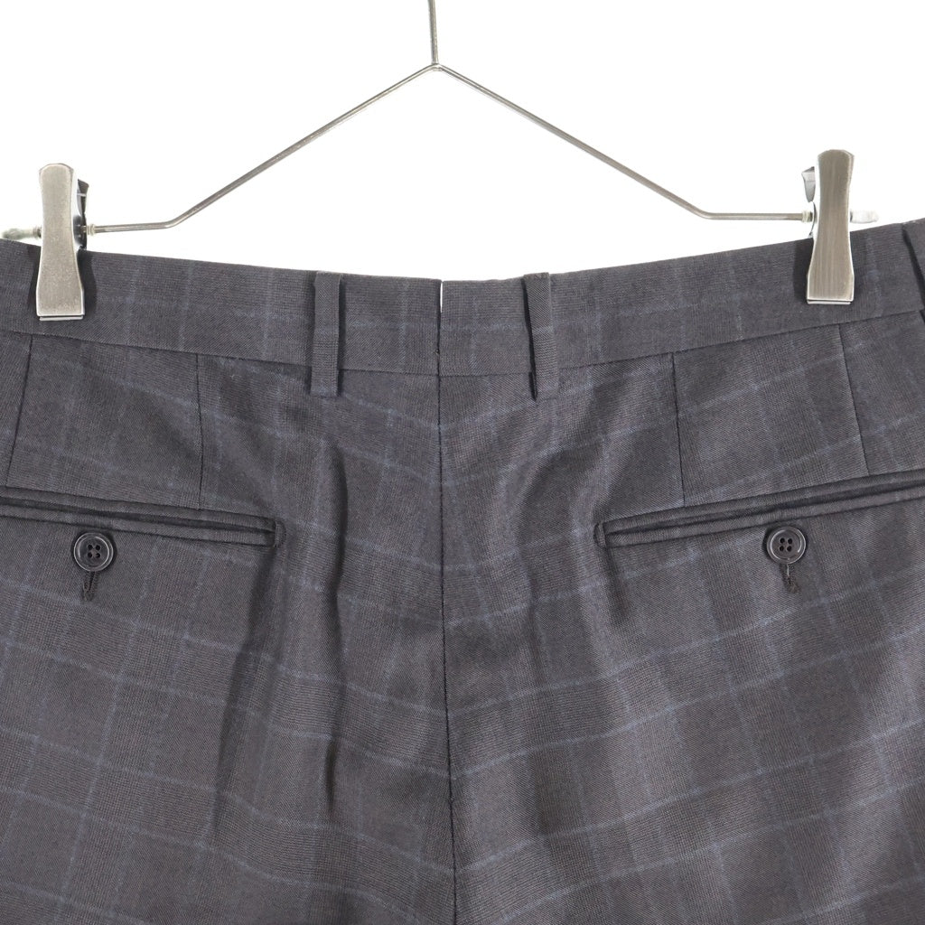 Ermenegildo Zegna(エルメネジルドゼニア) セットアップ ジャケット×パンツ チェック柄 グレー ウール 04F050