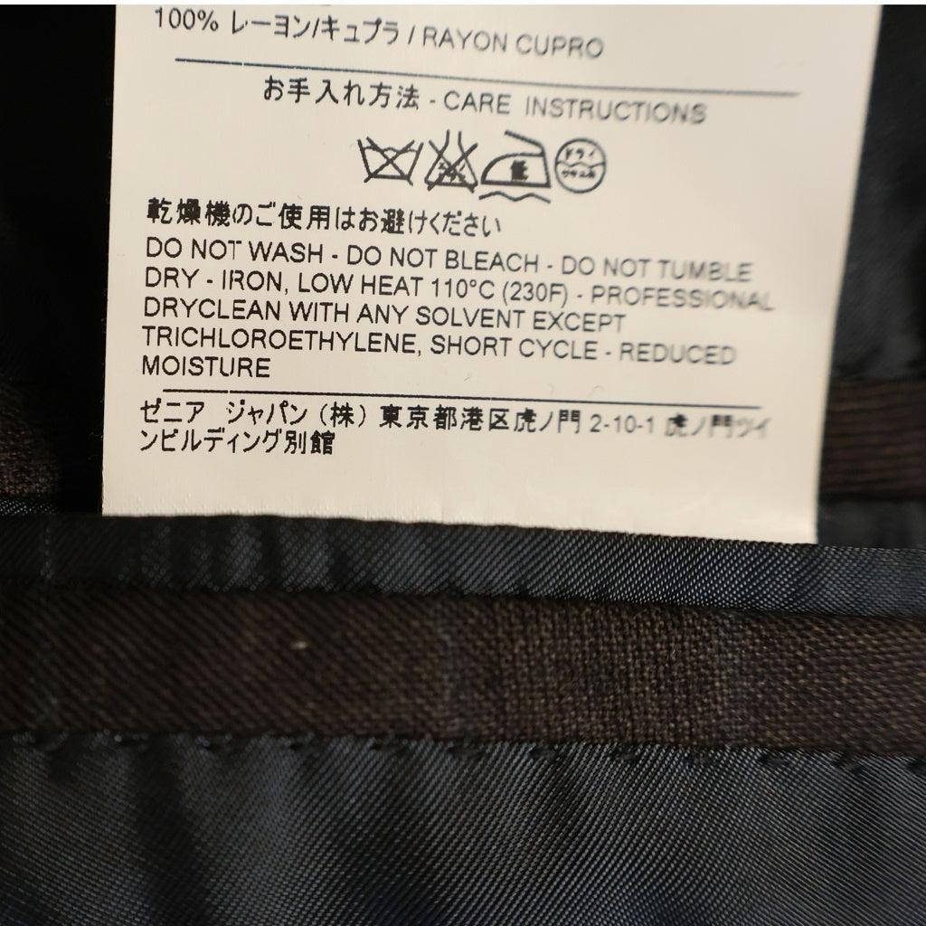 Ermenegildo Zegna(エルメネジルドゼニア) セットアップ ジャケット×パンツ チェック柄 グレー ウール 04F050