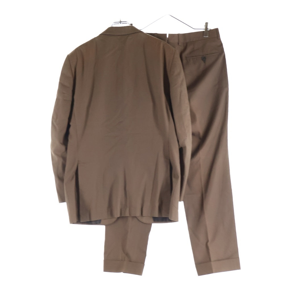 Ermenegildo Zegna(エルメネジルドゼニア) シングルセットアップ ジャケット×パンツ ブラウン コットン 0SU721 252525
