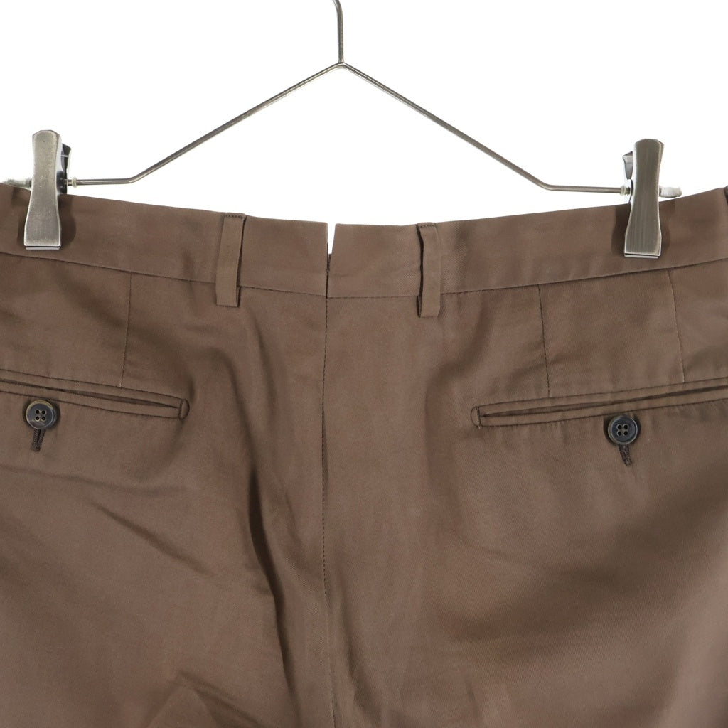 Ermenegildo Zegna(エルメネジルドゼニア) シングルセットアップ ジャケット×パンツ ブラウン コットン 0SU721 252525