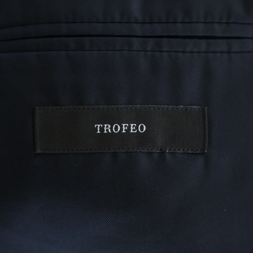 Ermenegildo Zegna(エルメネジルドゼニア) セットアップ ジャケット×ベスト×パンツ ストライプ ネイビー ウール 02F052