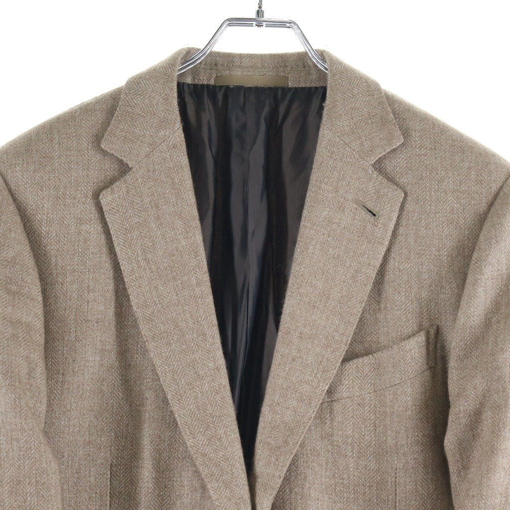 Ermenegildo Zegna(エルメネジルドゼニア) シングルテーラードジャケット ベージュ カシミヤ 02F005
