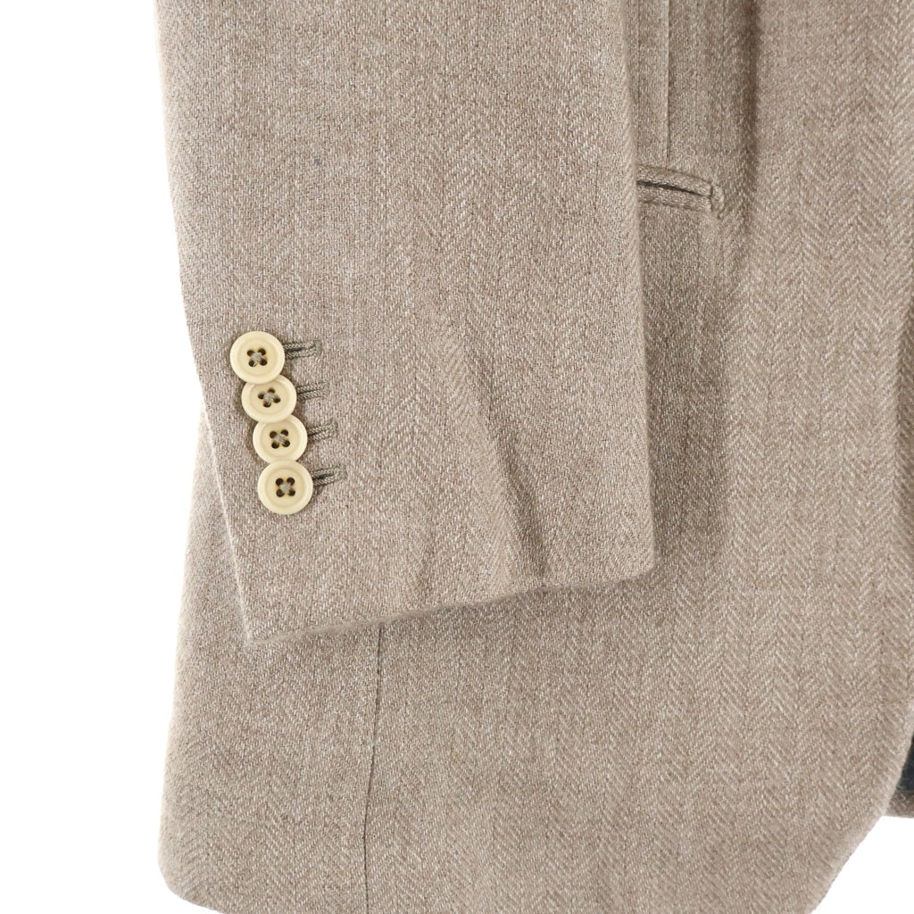 Ermenegildo Zegna(エルメネジルドゼニア) シングルテーラードジャケット ベージュ カシミヤ 02F005