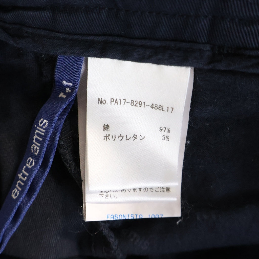 entre amis(アントレアミ) チノイージースラックス ネイビー コットン PA178291/488L17