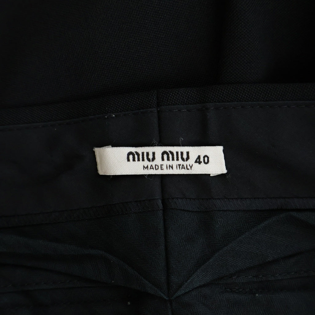 miumiu(ミュウミュウ) ショート パンツ バージンウール ブラック MP1425 レディース