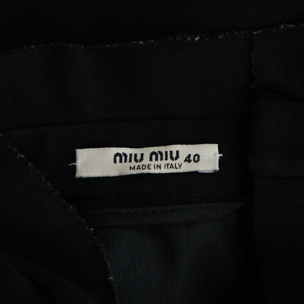 miumiu(ミュウミュウ) ノースリーブ ワンピース ポリエステル ブラック MF3428 レディース