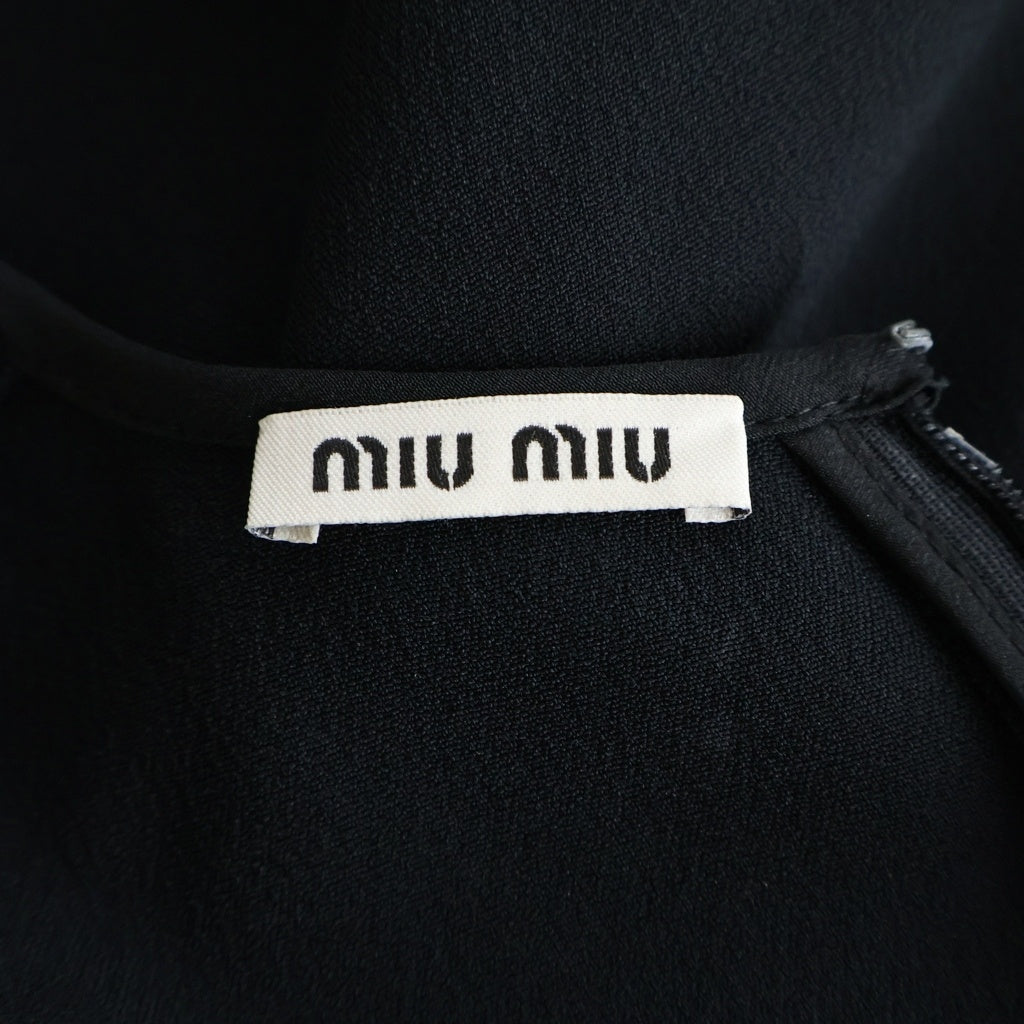 miumiu(ミュウミュウ) ノースリーブ ミニ ワンピース ブラック MT1051 レディース
