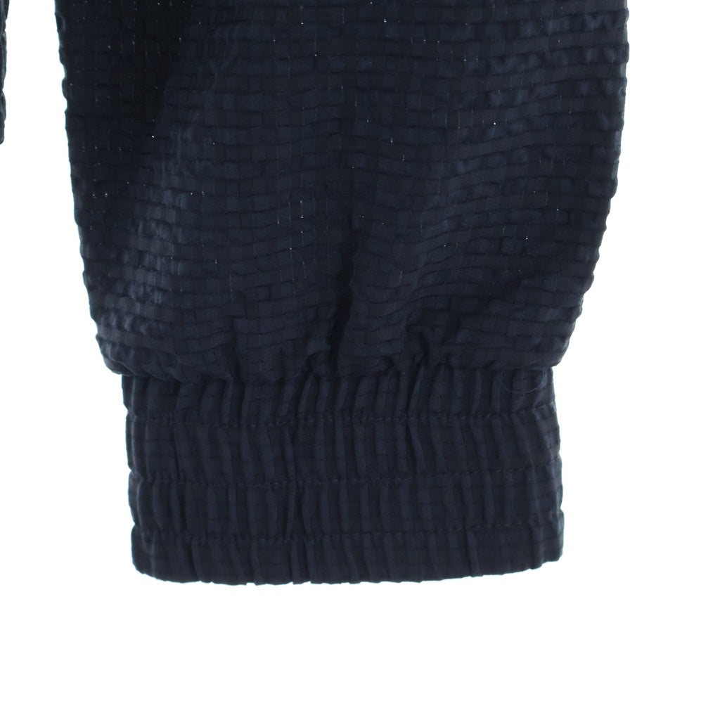 EMPORIO ARMANI(エンポリオアルマーニ) シアサッカー ジップアップジャケット ブルゾン ポリエステル ブラック H31R29 C1036