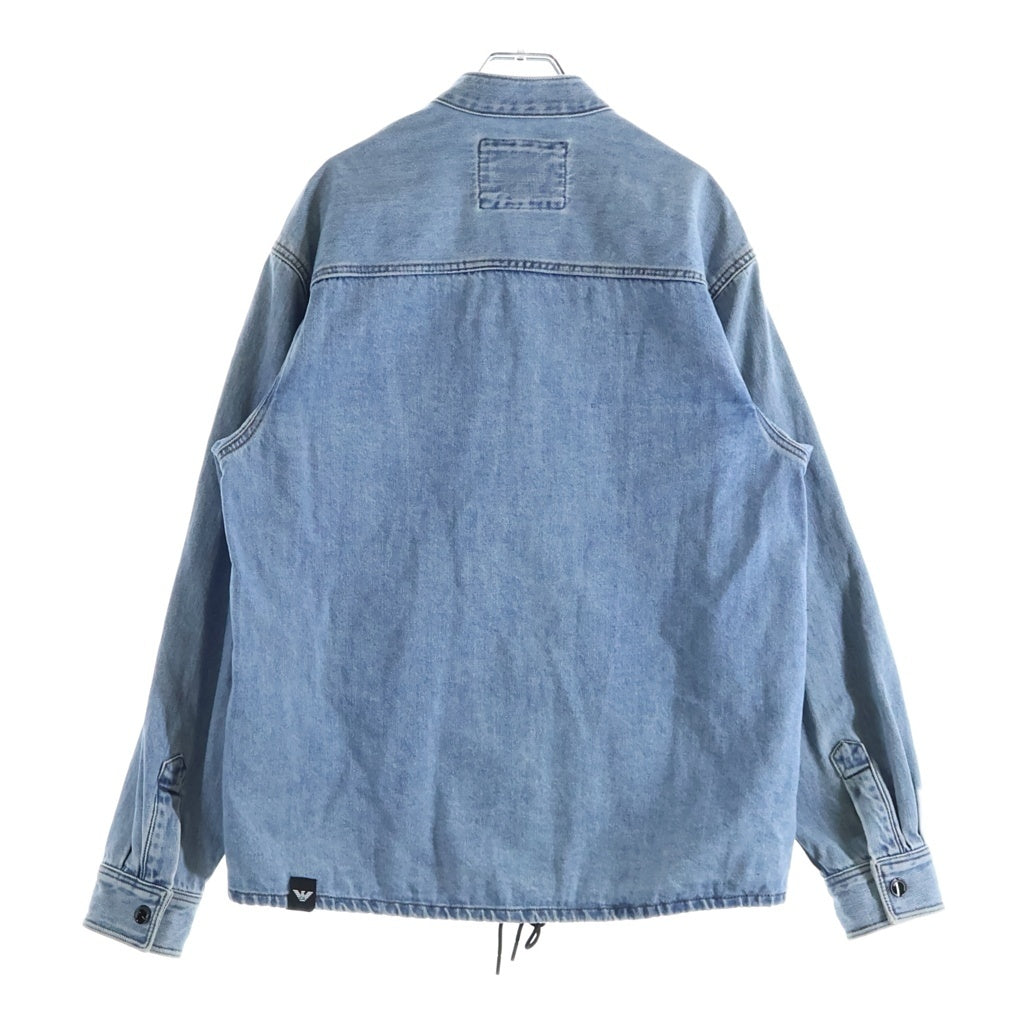 EMPORIO ARMANI(エンポリオアルマーニ) Snap Denim Jacket スナップボタン デニムジャケット ノーカラー インディゴ 3R1CC1 1DPWZ