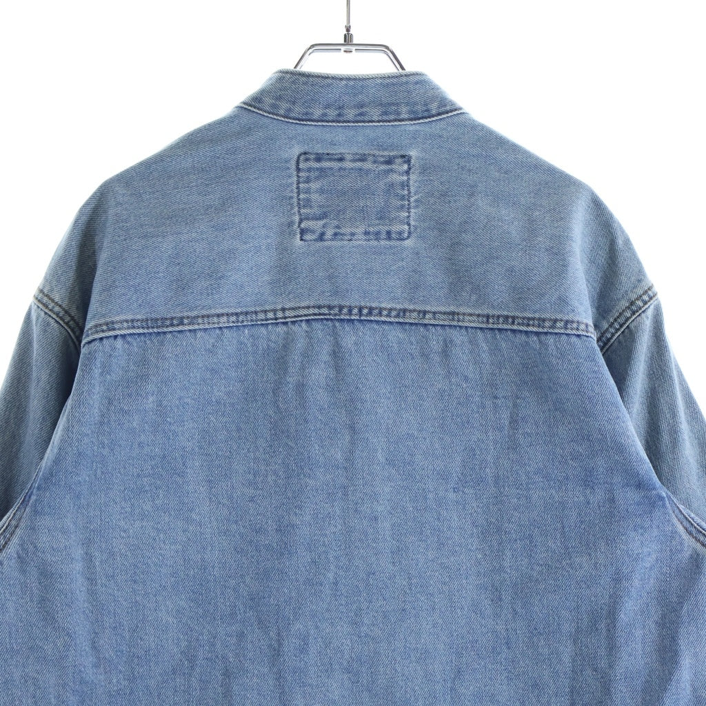 EMPORIO ARMANI(エンポリオアルマーニ) Snap Denim Jacket スナップボタン デニムジャケット ノーカラー インディゴ 3R1CC1 1DPWZ