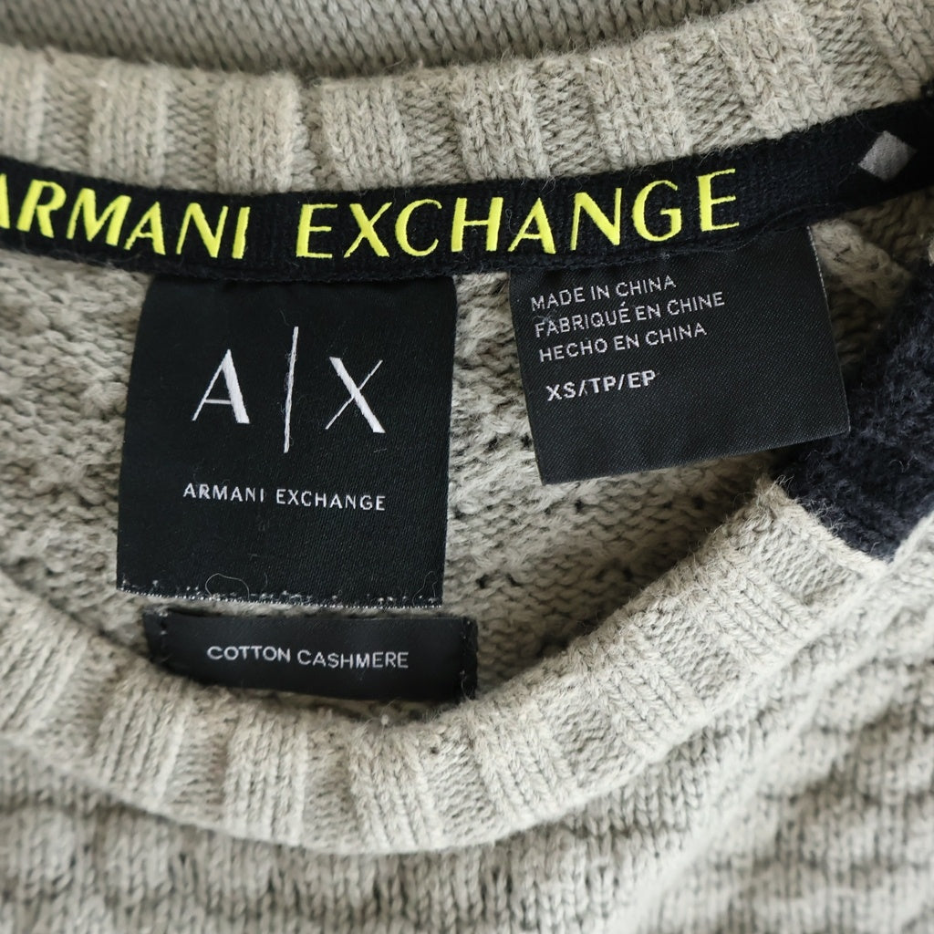Armani Exchange(アルマーニ エクスチェンジ) クルーネック ラグランニットセーター グレー 6YZM1X ZML9Z