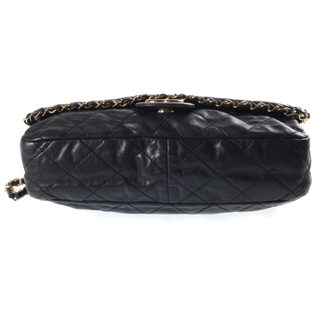 CHANEL(シャネル) ラグジュアリーライン マトラッセ チェーン アラウンド ショルダーバッグ ブラック ラムスキン 16番台 ゴールド金具