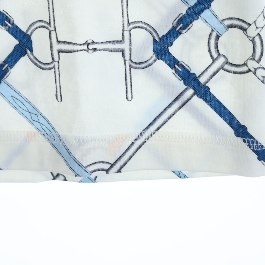 HERMES(エルメス) PARCOURS SANS FAUTE 半袖Tシャツ クルーネックカットソー ホワイト レディース