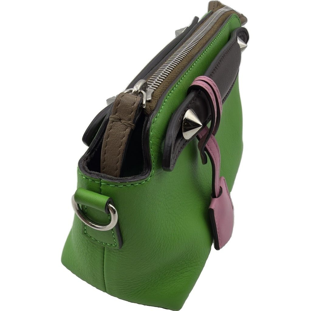 FENDI(フェンディ) バイザウェイ ミニ 2wayショルダーバッグ ライトグリーン バイカラー レザー 8BL145