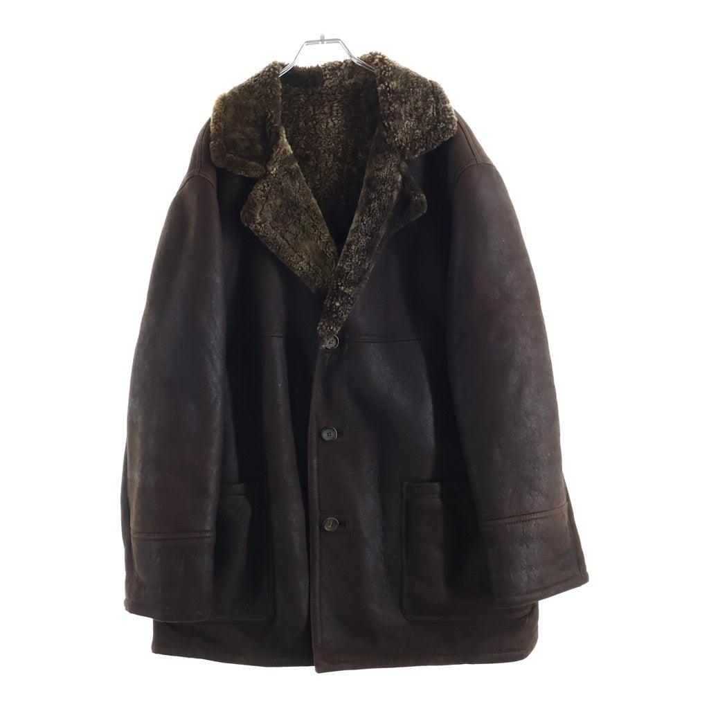 FENDI(フェンディ) OLD Shearling Coat シアリング ハーフコート ムートン レザー ブラウン