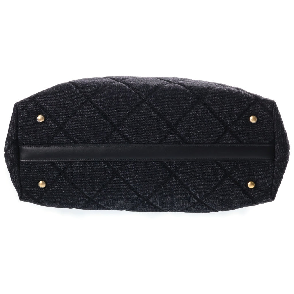 CHANEL(シャネル) ドーヴィルカバ トートバッグ ショルダーバッグ ゴールド金具 デニム ブラック AS6007 UJ06ACUJ