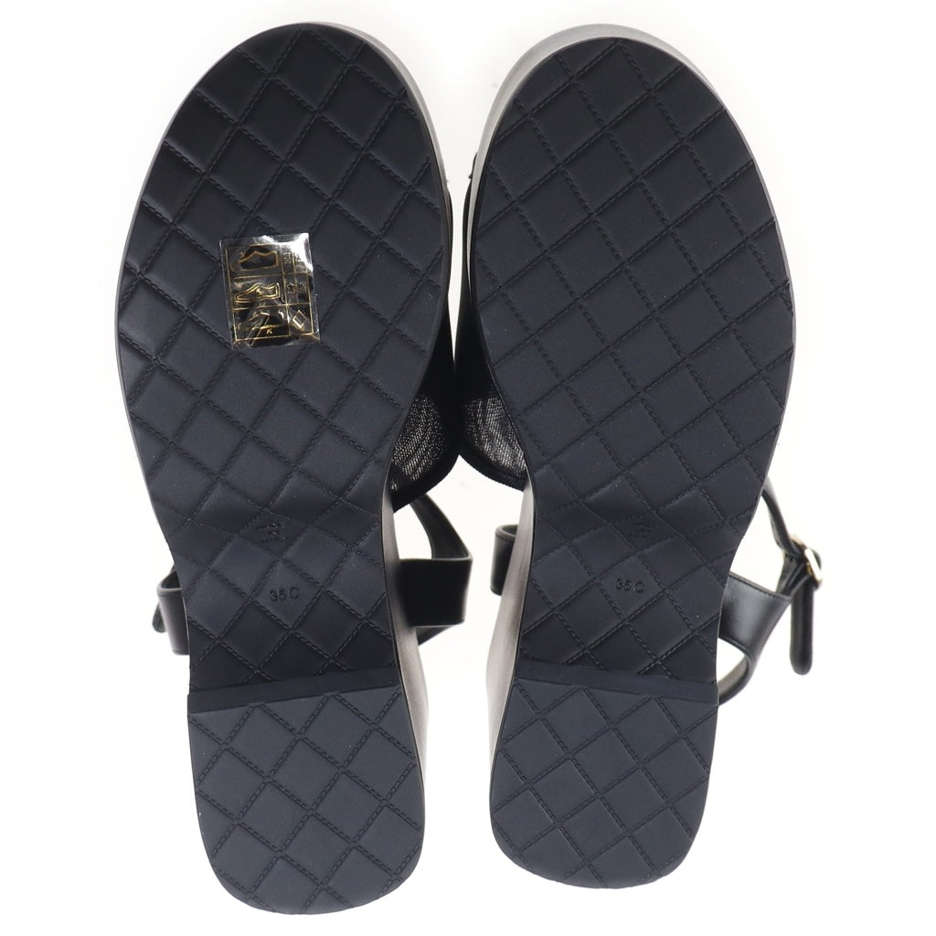 CHANEL(シャネル) 26SS CC Logo Sandals ココマーク プラットフォームサンダル シューズ メッシュ ブラック G47063 レディース