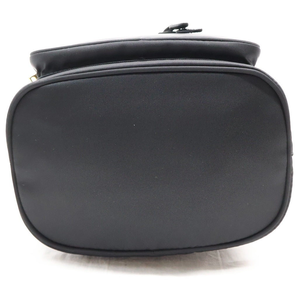 PRADA(プラダ) デュエット 2WAYバケットバッグ ハンドバッグ ショルダーバッグ ブラック テスートナイロン ×レザー 1BH038 ゴールド金具 レディース