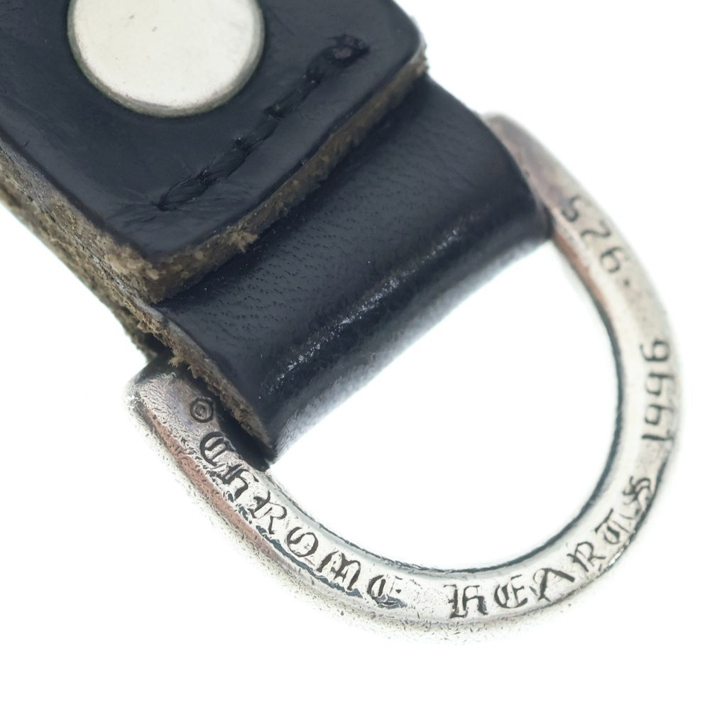 CHROME HEARTS(クロムハーツ) BELT LOOP D RING Dリング クロスボールベルトループ ブラック/シルバー BCA415