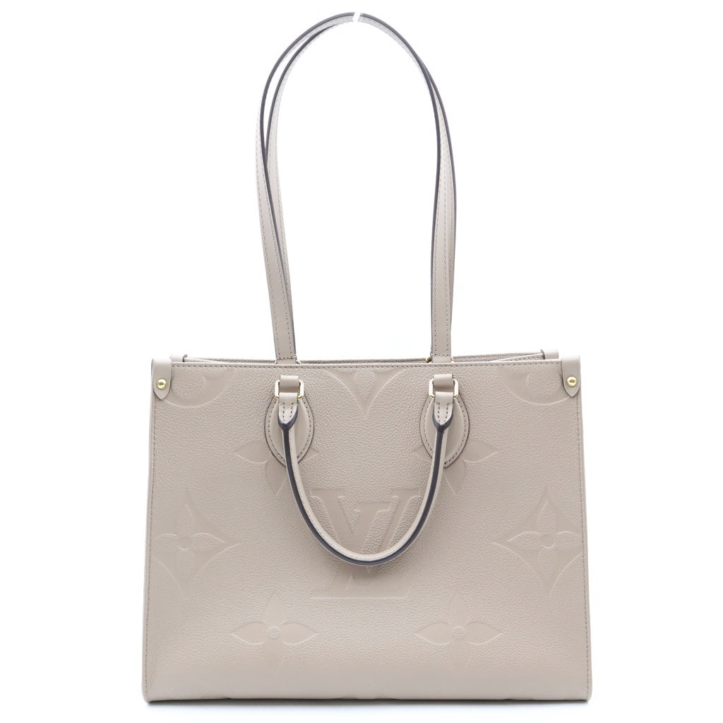 LOUIS VUITTON(ルイヴィトン) オンザゴーMM ハンドバッグ トートバッグ モノグラム アンプラント レザー トゥルトレール グレージュ M45607 レディース