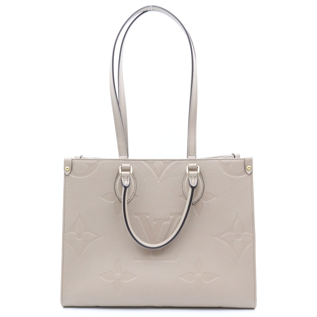 LOUIS VUITTON(ルイヴィトン) オンザゴーMM ハンドバッグ トートバッグ モノグラム アンプラント レザー トゥルトレール グレージュ M45607 レディース
