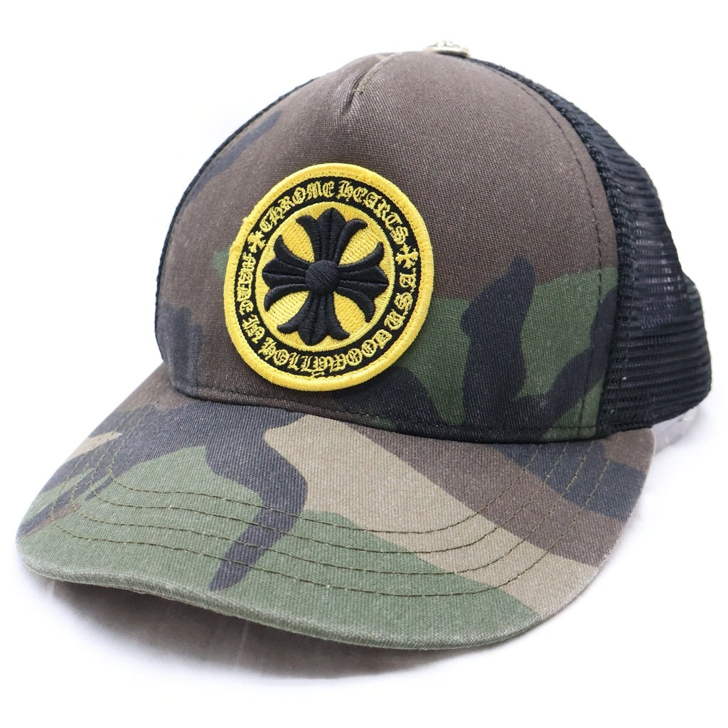 CHROME HEARTS(クロムハーツ) TRUCKER CAP CHプラスパッチ クロスボール付 メッシュキャップ 帽子 カモフラージュ カーキ/ブラウン