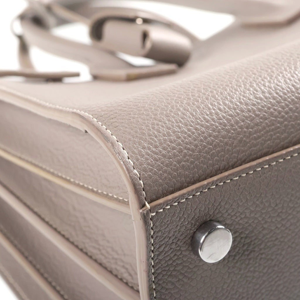 SAINT LAURENT PARIS(サンローランパリ) サック ド ジュール ベイビー 2WAYハンドバッグ ショルダーバッグ グレー レザー 421863 シルバー金具 レディース