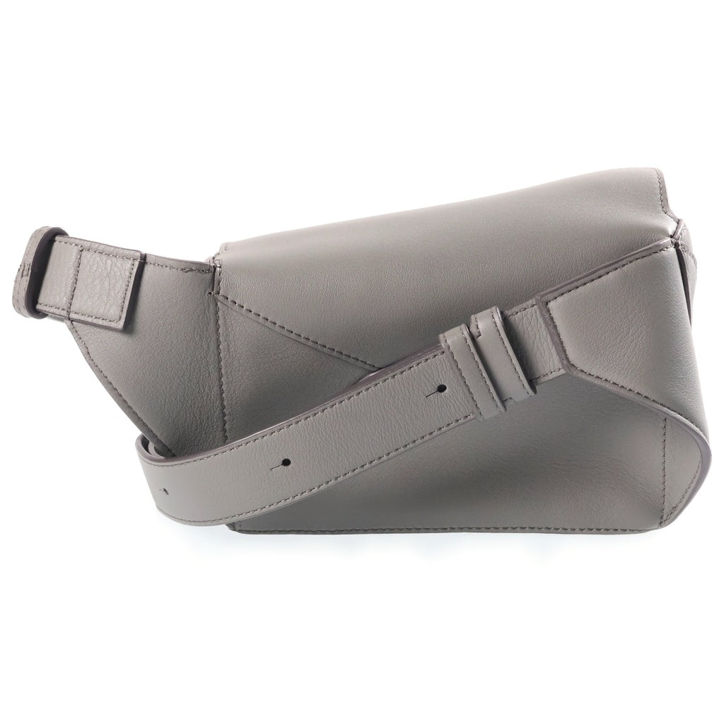 LOEWE(ロエベ) パズルバッグ バムバッグ ミニ ボディバッグ ショルダーバッグ レザー グレー レディース