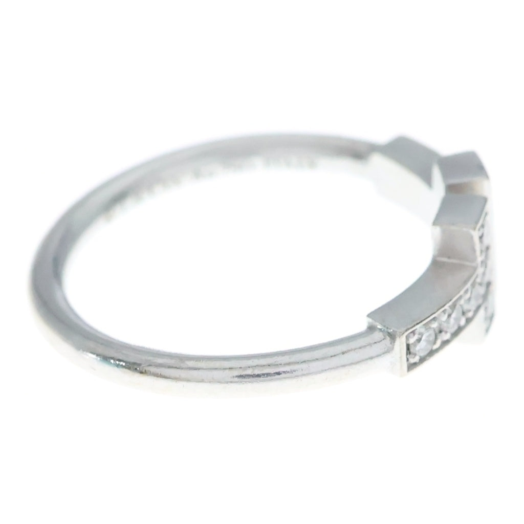 TIFFANY & Co.(ティファニー) Tワイヤー リング メレダイヤ ダイヤモンド 指輪 K18ホワイトゴールド レディース
