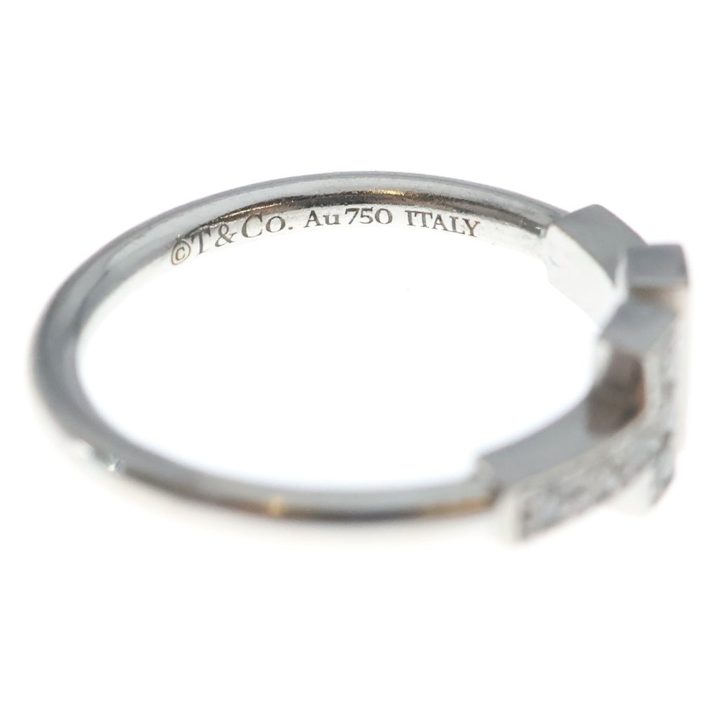 TIFFANY & Co.(ティファニー) Tワイヤー リング メレダイヤ ダイヤモンド 指輪 K18ホワイトゴールド レディース